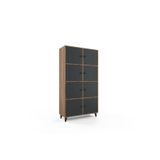 Anzera Lego XL Atlas Çam Antrasit 96x40x181.5 cm Büyük Boy Çok Amaçlı Dolap