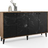 Anzera Livorno Gümüşlük 160 cm Atlantik Çam Lotus Mermer Konsol Mobilya