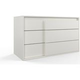 Anzera Venge Şifonyer 3 Çekmeceli Modern Tasarım Beyaz 120 cm Genişlik 52 cm Derinlik 70 cm Yükseklik
