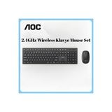 Aoc KM300 Kablosuz Klavye Mouse Seti – 2.4GHz, 1200 DPI, Sessiz Yazım, FN Kısayol Tuşları