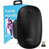 Aoc MS200 Kablosuz Mouse, 1200 Dpı, Sessiz Tıklama, 3 Tuş, Tak-Çalıştır - Siyah
