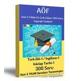 AÖF Son 5 Yıl Soru Analiz Yaprak Testleri (Türk Dili-1 / İngilizce-1 / İnkılap Tarihi-1)