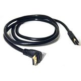 Aogo 1.5 Metre HDMI Kablo 90 Derece 1.5mt HDMI L Kablo HDMI Erkek - Erkek Aşağı Açılı Kablo 1.5m