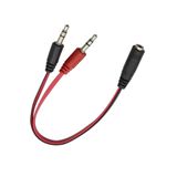 Aogo 2 Erkek 1 Dişi 3.5mm Kulaklık Mikrofon Ayırıcı Pc Dizüstü Mic Audio Y Splitter Kablosu Headset