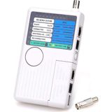 Aogo 4 Ü 1 Arada Test Cihazı USB RJ45 Bnc RJ11 Lan Cat5 Cat6 Telefon Kablosu Test Cihazı Ağ Kablosu Ölçer Çoklu Test Cihazı - Beyaz