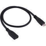 Aogo 50 cm Type C USB 3.1 Dişi Erkek Uzatma Kablosu 50CM Typec Uzatma Extansion - Siyah