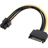 Aogo 6 Pin - Sata 15 Pin Sata Güç Kablosu (Sata - 6 Pin Pcıe) Grafik Ekran Kartı Power Kablosu