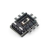 aogo 8 Port Fan Çoklayıcı 8li Fan Kontrol 2 Seviye Pwm 12v 4 Pin Fan Denetleyici Molex Ide