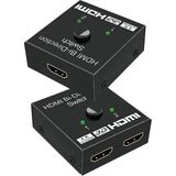 Aogo Çift Yönlü HDMI Switch Splitter HDMI Bi-Direction HDMI Seçici HDMI Çoğaltıcı 2 Port HDMI Ayırıcı - Siyah