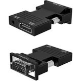 Aogo HDMI To VGA Hdmı Dişi (In) To VGA Erkek (Out) HDMI VGA Dönüştürücü HDMI Giriş VGA Çıkış + Ses
