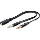 AoGo Mikrofon Kulaklık Ayırıcı 3.5mm Stereo