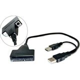 Aogo USB 2.0 Sata 2.5/3.5 Inç SSD HDD Adaptör Destekli Sata USB Çevirici Kablo 22 Pin Sata