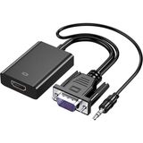 Aogo VGA HDMI Aktif Dönüştürücü VGA To HDMI Kablolu VGA Erkek HDMI Dişi VGA In HDMI Out Converter