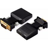 Aogo VGA HDMI Dönüştürücü Aktif VGA Audio To HDMI Çevirici VGA Erkek HDMI Dişi VGA In HDMI Out Converter