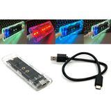 Aogo Yeni Tip Işıklı Vidasız Nvme Kutu M.2 Nvme SSD Harddisk Kutusu Usb3.1 Type-C Gen2 10GBPS M-Key SSD Usb-C