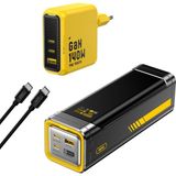 Aohi 27.600 Mah 240W Powerbank, Youth 3 Portlu Şarj Adaptörü - Sarı