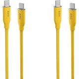 Aohi Silky 140W Type-C to Type-C 1 mt PD 3.1 480 MBPS 2'li Süper Hızlı Şarj ve Data Kablosu Seti