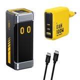 Aohi Starship 10.000 mAh 210W Powerbank, Youth 3 Portlu 100W Şarj Adaptörü