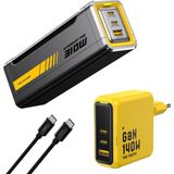 Aohi Starship 20.000 Mah 310W Powerbank, Youth 3 Portlu 140W Şarj Adaptörü Seti - Siyah