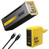 Aohi Starship 20.000 mAh 310W Powerbank, Youth 3 Portlu GaN 140W Şarj Adaptörü Seti