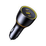 Aohi Superauto Araç İçi 3 Portlu PD 170w Type-C Usb-a Girişli Hızlı Şarj Çakmaklık Adaptörü Siyah