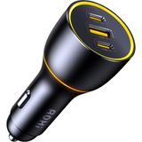 Aohi Superauto Araç Içi Şarjı, 3 Portlu Pd 170W Type-C ve Usb-A Girişli, Hızlı Şarj Çakmaklık Adaptörü, Siyah