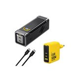 Aohi The Black Warrior 10.000 mAh 65W Powerbank, Youth 100W 3 Portlu Şarj Adaptörü Seti