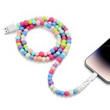 Aolcev iPhone 66W için Sevimli Şarj Kablosu Hızlı iPhone Şarj Kablosu Dayanıklı Boncuklu iPhone Şarj Kablosu Şık ve Sevimli Şarj Kablosu iPhone 14 13 12 11 Pro Max Xr Xs X 8 7 6 Plus iPad Pro/Hava/Mini (3,3