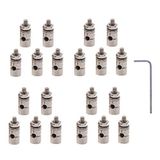 AONTOKY 20 ADET DIA 1.3mm Ayarlanabilir RC Uçak Pushrod Bağlayıcı Bağlantı Durdurucu Model Uçak DIY Yedek Parçaları