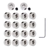 AONTOKY 20 Adet Kaplamalı İniş Dişli Durdurucu 0,8 cm x 0,3 cm RC Uçak Model Uçak için Tekerlek Yaka