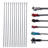 AONTOKY M3 11,8 inç İtme Çubuğu Konektörü 304 Paslanmaz Çelik Çubuk Bağlantısı RC Model Uçak Helikopter Tekne Araba DIY Parçaları için 12 Adet