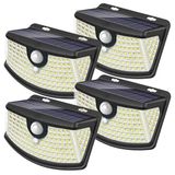 Aootek Yeni Güneş Hareket Sensörü Işıkları 120 LED, Işık Reflektörlü, 270° Geniş Açı, IP65 Su Geçirmez, Ön Kapı, Avlu, Garaj, Güverte için Adım Işıkları (4'lü Paket)