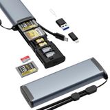 AOOUYO Kart Taşıma Çantası Tutuculu Kart Okuyucu, USB C Lightning USB3.0 SD/TF Kart Okuyucu Adaptörü Micro SDXC, Micro SDHC, SDXC, SDHC, SD Kartlar, USB Disk, iPhone/iPad/MacBook/Samsung için