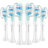 Aoremon Philips Sonicare C3 Premium Plak Kontrolü HX9044/65 G3 için Yedek Diş Fırçası Başlıkları HX9054/65 W3 4100 5100 6100 7500 C1 C2 Flexcare Diamondclean HealthyWhite, 6 Sayım, Beyaz