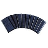 AOSHIKE SUNYIMA 10 Adet 5 V 60 mA Epoksi Güneş Paneli Polikristal Güneş Pilleri Güneş Pil Şarj Cihazı için Güneş Pilleri Kendin Yap Solar Syatem Kitleri 68 mm x 37 mm / 2,67 inç x 1,45 inç 5 V Güneş Pilleri