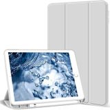 Aoub iPad 6. Nesil 2018/iPad 5. Nesil 2017 9.7 inç için Kılıf, Kalem Tutuculu, Otomatik Uyku/Uyanma, Yumuşak TPU Arka İnce Hafif Trifold Stand Akıllı Kılıf iPad 9.7 6/5 için Kılıf - Gri