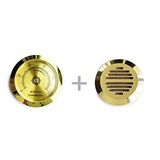 Aoying Metal Humidor Higrometresi ve Nemlendirici Haznesi Seti 50+43MM - Sarı