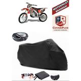 Apachi 4V Cross Branda Siyah Arka Çanta Uyumlu(Topcase) Motosiket Brandası Motor Örtüsü Çadır Su Geçirmez Motosiklet Kılıfı Motor Brandası,lastikli,taşıma Torbalı