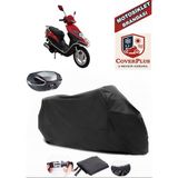 Apachi Pusat Branda Siyah Arka Çanta Uyumlu(Topcase) Motosiket Brandası Motor Örtüsü Çadır Su Geçirmez Motosiklet Kılıfı Motor Brandası,lastikli,taşıma Torbalı
