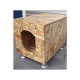 Apak Ahşap Lüx Dış Mekan Plastik Ayaklı Osb Kedi Evi 40 x 35 x 30 CM