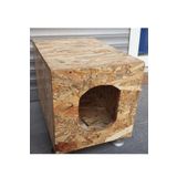 Apak Ahşap Lüx Dış Mekan Yağmura Ve Soğuğa Dayanıklı Plastik Ayaklı Osb Kedi Evi