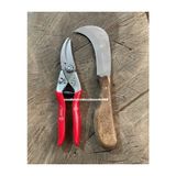 Apalı Makas Pro Set Budama Makası Karbon Çelik Aşı Bıçağı Cep Çakısı 26CM 2li Set - 23CM 26CM