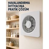 Aparim 150 mm Dekoratif Aspiratör 20,8 x 20,8 cm 20 W 320 M³/h Duvar ve Tavan Tipi Havalandırma Fanı - Lisinya