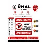 Apartmana Aittir Park Etmeyiniz Aracınız Çektirilir Levhası Tabela 25X35 Cm Kolay Montaj
