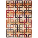 Apatiti Turuncu Geometrik Modern Geometrik Etnik Desenli Boho Makinada Yıkanabilir Hav Toz Vermez Leke Tutmaz Kaymaz Taban Dijital Makine Baskı Halı Oturma Odası Salon Yolluk Koridor Mutfak Halısı