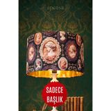 APCASADECOR Özel Tasarım Vintage Kameo Desenli Lambader Başlığı - İçi Gold Kumaş KaplamaŞapka (40x25 cm)