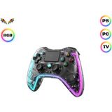 Ape Rgb Gamepad Oyun Kolu Şeffaf 1000 Mah Kablosuz Ps3-Ps4-Tv-Pc-Ios Uyumlu Wirelles - Renkli