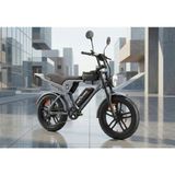 Ape Ryder Genon Ultra 750W Elektrikli Bisiklet Ayna Çanta ve El Gazı Hediyeli - Gri