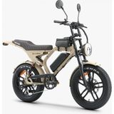 Ape Ryder Mandrıll 1000 W Bej Elektrikli Bisiklet 7 Vites 20 Jant Katlanabilir Tasarım