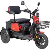 Apec APM2 Kırmızı Metalik Üç Tekerlekli Elektrikli Moped